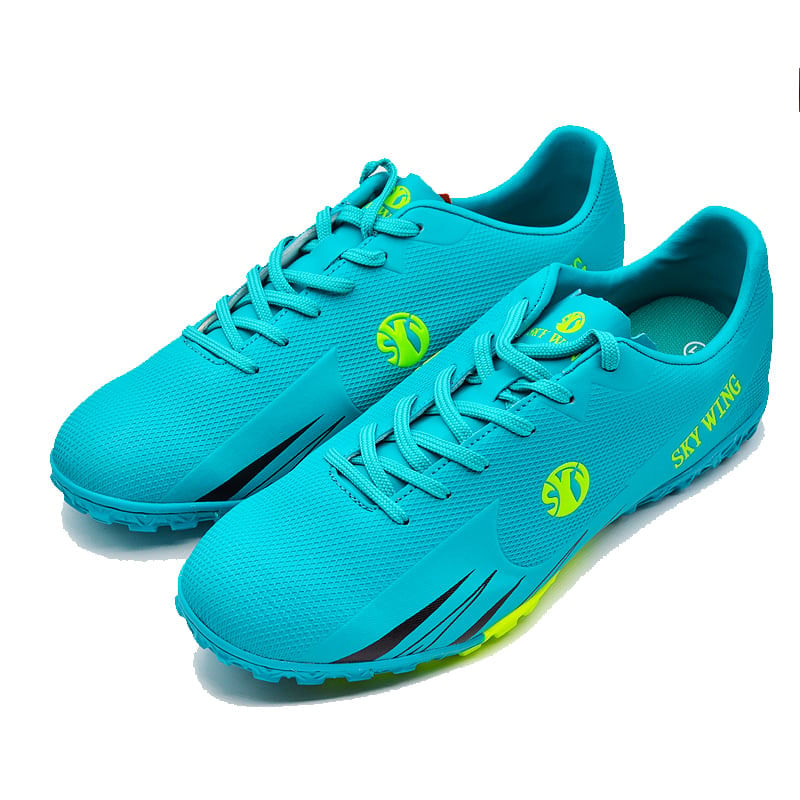 Ghete de fotbal SKY WING, pentru teren sintetic, cusute, 258 grame, culoare verde - 4 | YEO