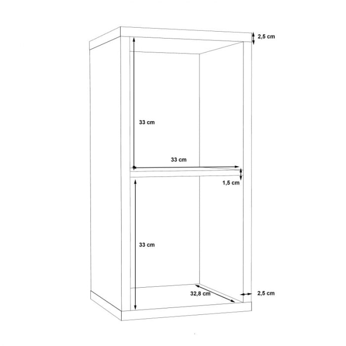 Raft Mauro, 39.5 x 73 x 33 cm, nuanta negru — imaginea 3
