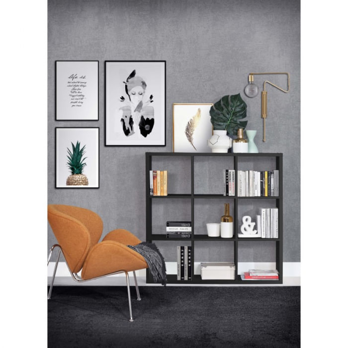 Raft Mauro, 107 x 107 x 33 cm, nuanta negru — imaginea 2
