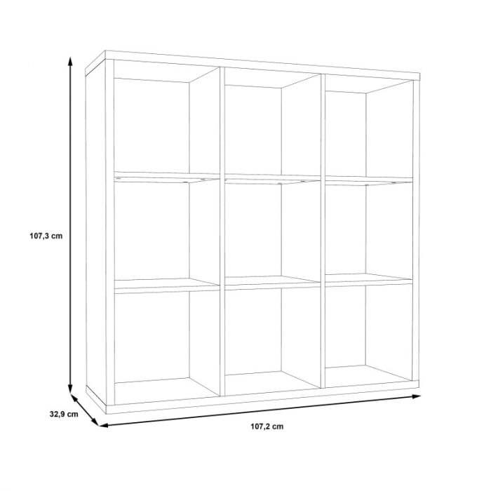 Raft Mauro, 107 x 107 x 33 cm, nuanta negru — imaginea 3