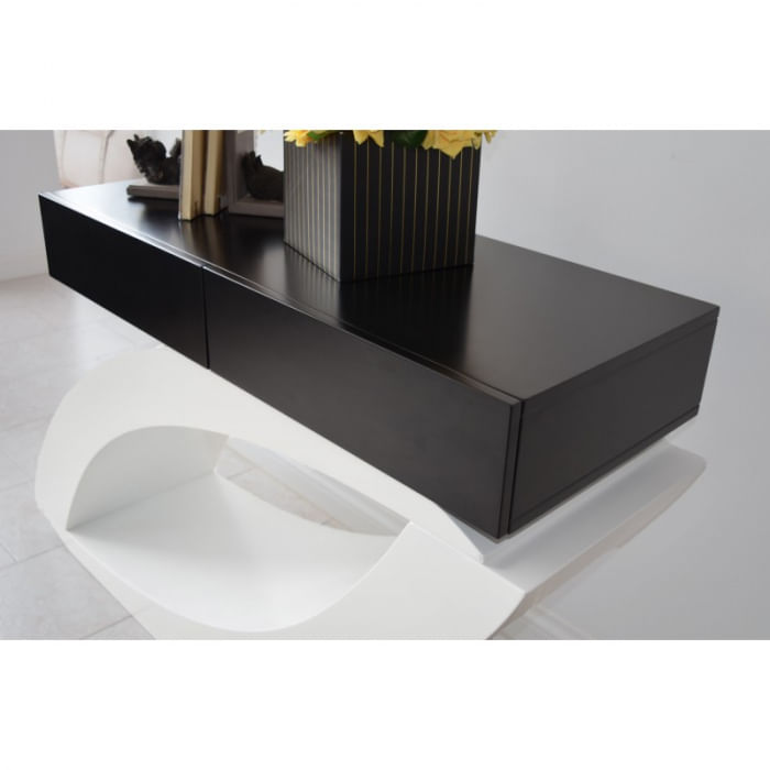Consola Oscar, 140 x 82 x 40 cm, FA092, nuanta alb/negru — imaginea 4
