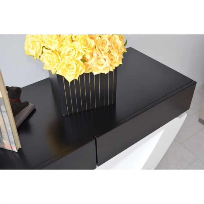 Consola Oscar, 140 x 82 x 40 cm, FA092, nuanta alb/negru — imaginea 7
