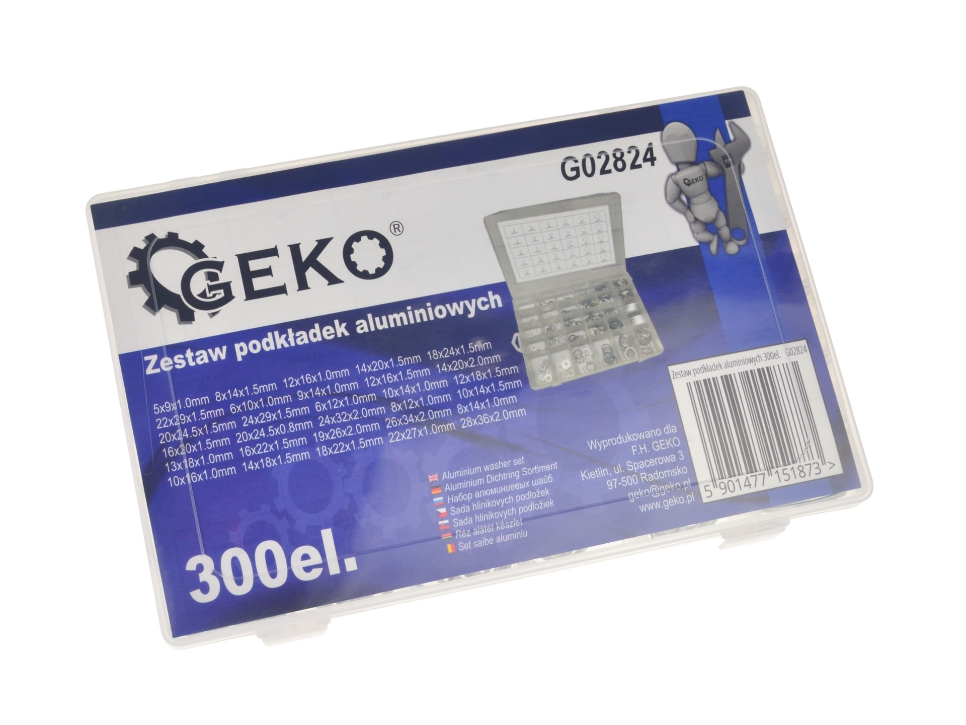 Set saibe din aluminiu 300 piese, GEKO G02824 - 2 | YEO