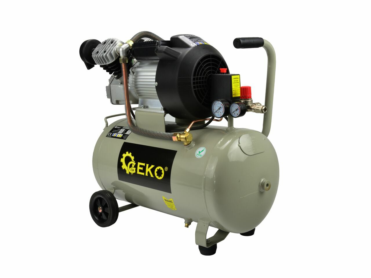 Compresor de 50L cu 2 pistoane 3kW 410 l/min, GEKO G80305 - 2 | YEO