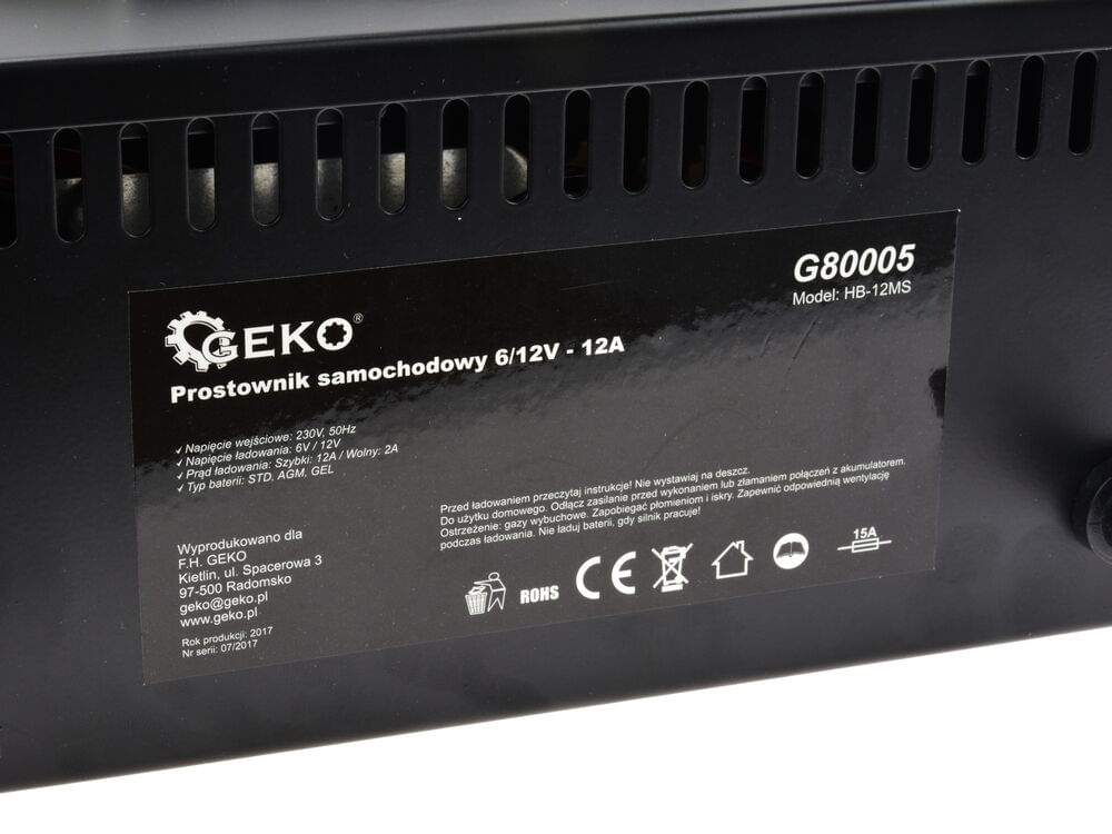 Redresor 6/12V - 12A, Geko G80005 - 4 | YEO