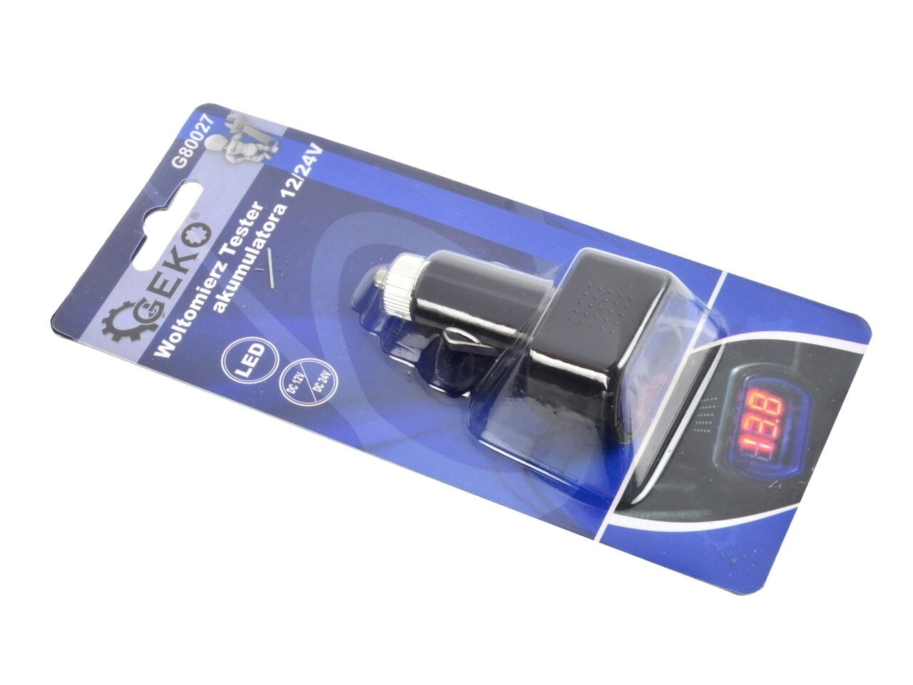 Tester voltmetru pentru baterie 12/24V, Geko G80027 - 2 | YEO