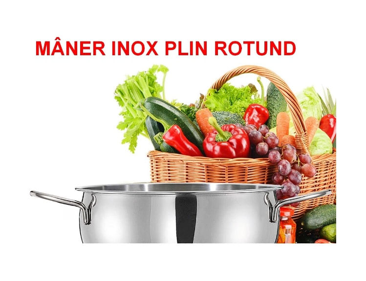 Cratita inox River, Inoxriv, diametru 24 cm, 5 litri — imaginea 3
