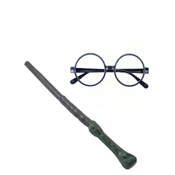 Set bagheta magica si ochelari Harry Potter, IdeallStore®, 35 cm