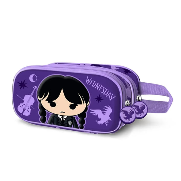 Penar 3D Wednesday Chibi, IdeallStore®, 2 compartimente, 22x9.5x8 cm