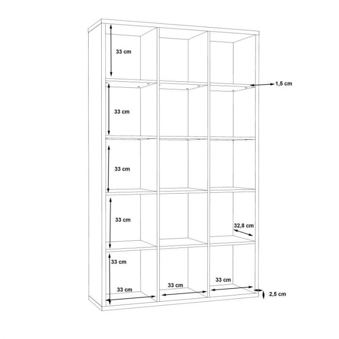 Raft Mauro 107x176x33 cm Nuanta Negru — imaginea 5
