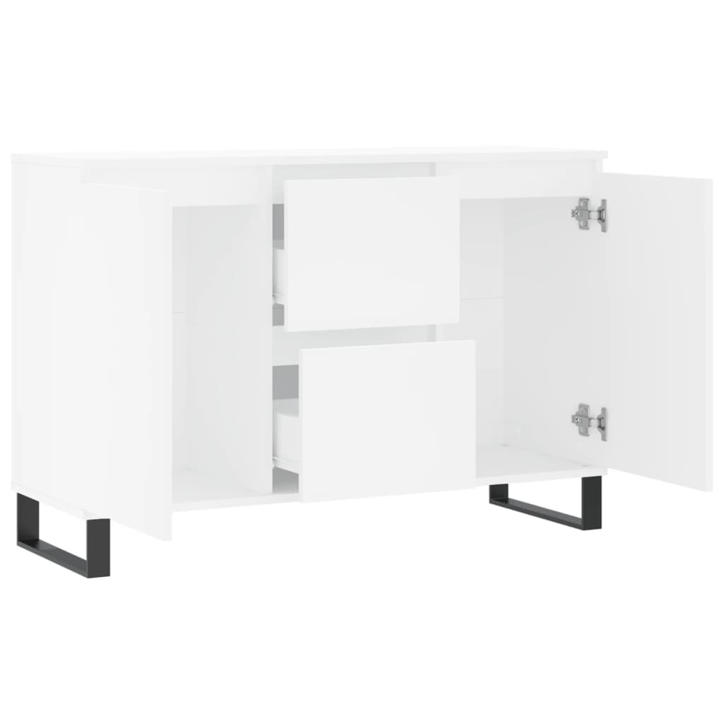 Servanta, alb, 104x35x70 cm, lemn prelucrat — imaginea 6