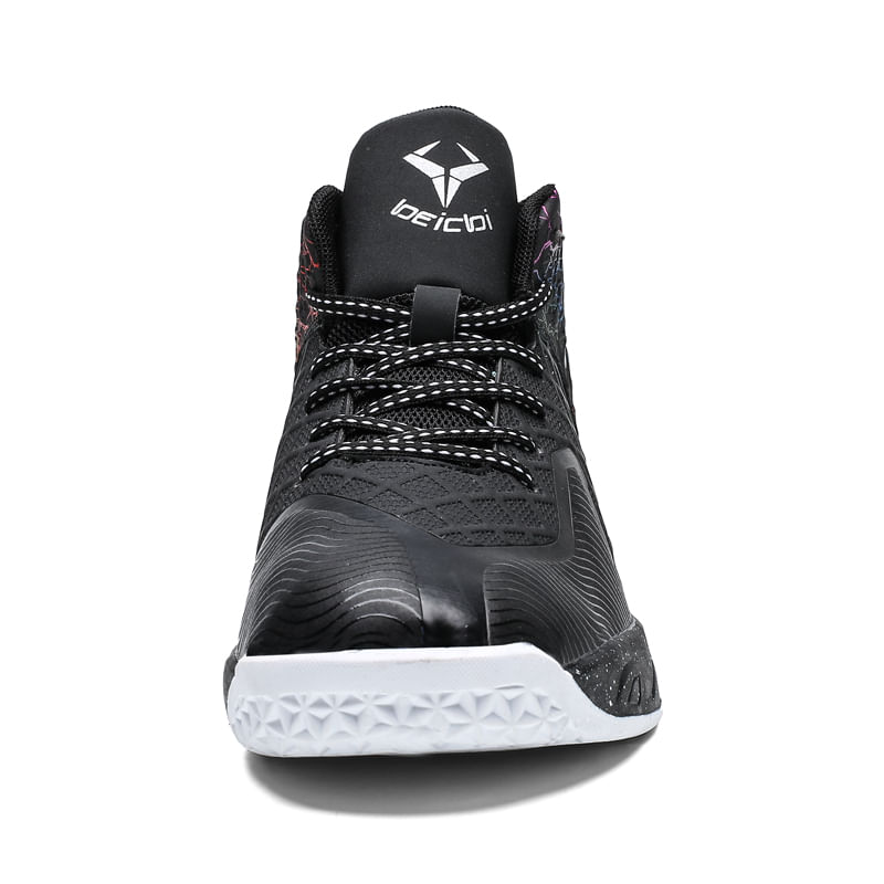 Sneakers pentru baschet MBrands, negru si pereche sosete - 4 | YEO