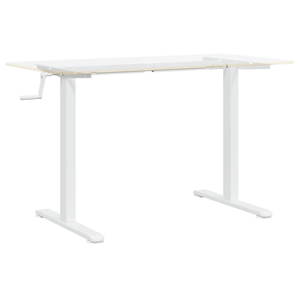 Cadru birou de sine statator alb, (94-135)x60x(70-114) cm, otel — imaginea 4