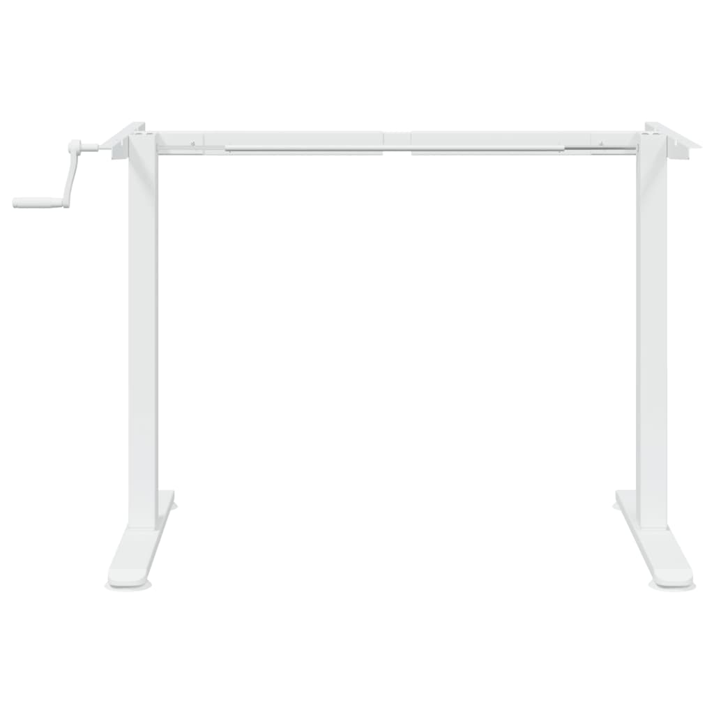 Cadru birou de sine statator alb, (94-135)x60x(70-114) cm, otel — imaginea 5