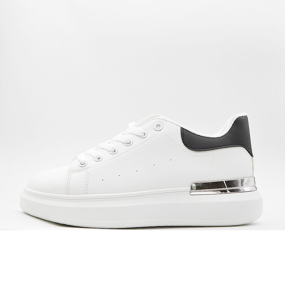 Sneakers Dama MBrands cu talpa flexibila, din piele ecologica, alb H03