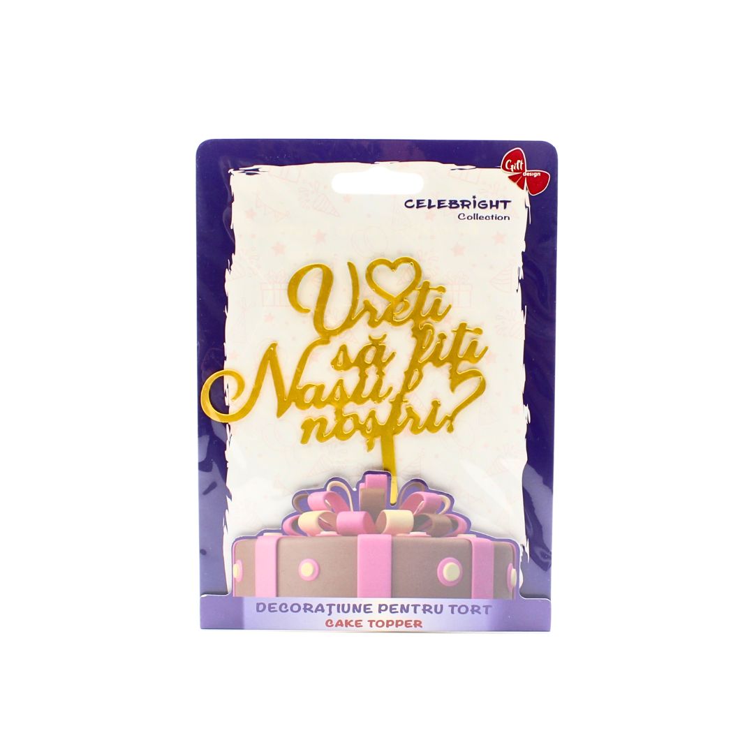 Cake Topper tort Vreti sa fiti nasii nostri? - imagine 2