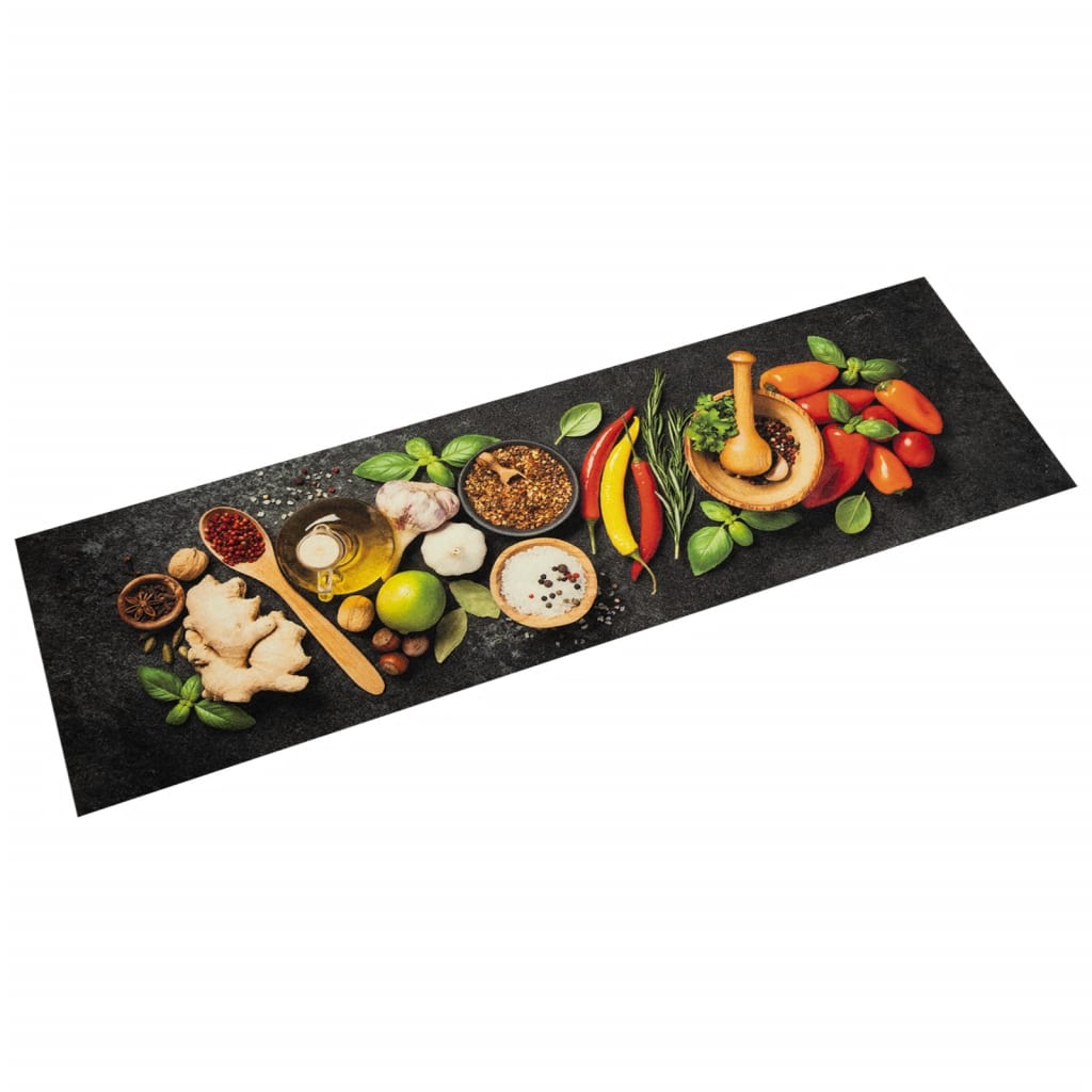 Covor de bucatarie lavabil Spices, 45x150 cm, catifea
