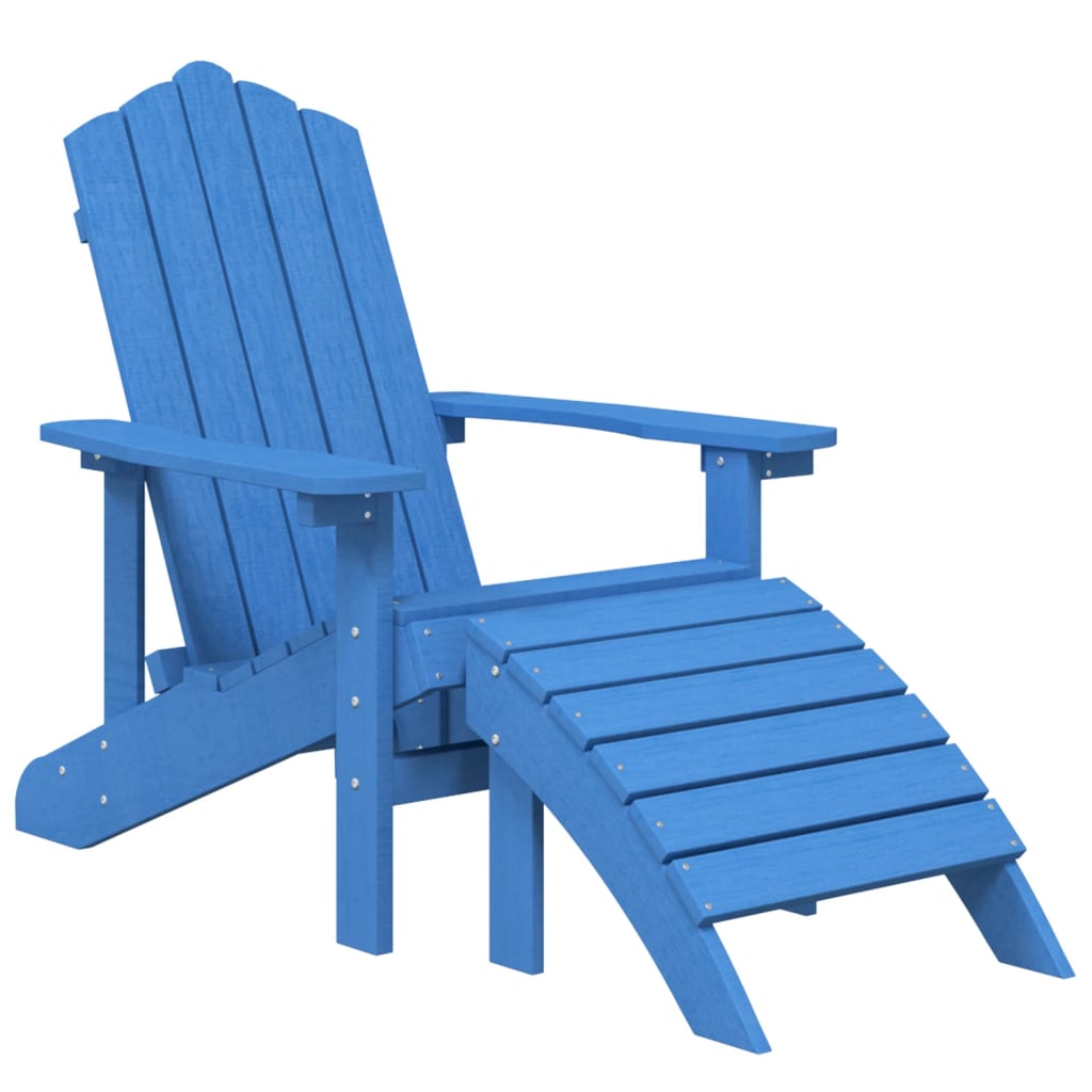 Scaun de gradina Adirondack cu suport pentru picioare HDPE