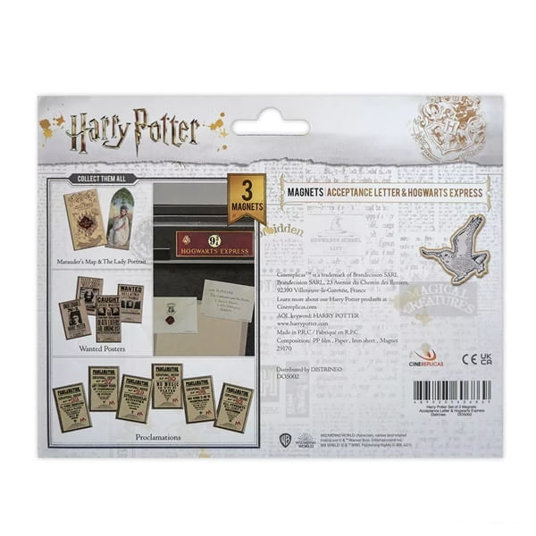 Set 3 magneti Scrisoare de acceptare Harry Potter, IdeallStore®, 5.8x8 cm - 1 | YEO