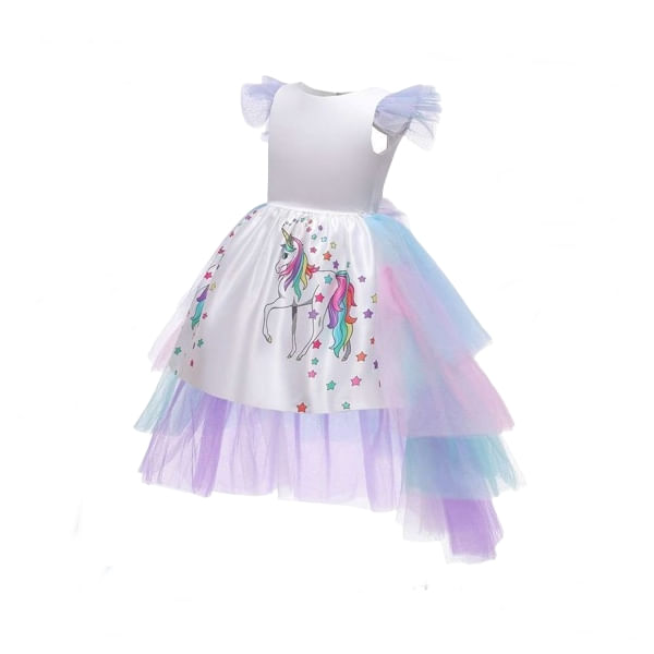 Rochie Unicorn cu trena detasabila, IdeallStore®, 3-5 ani - 2 | YEO