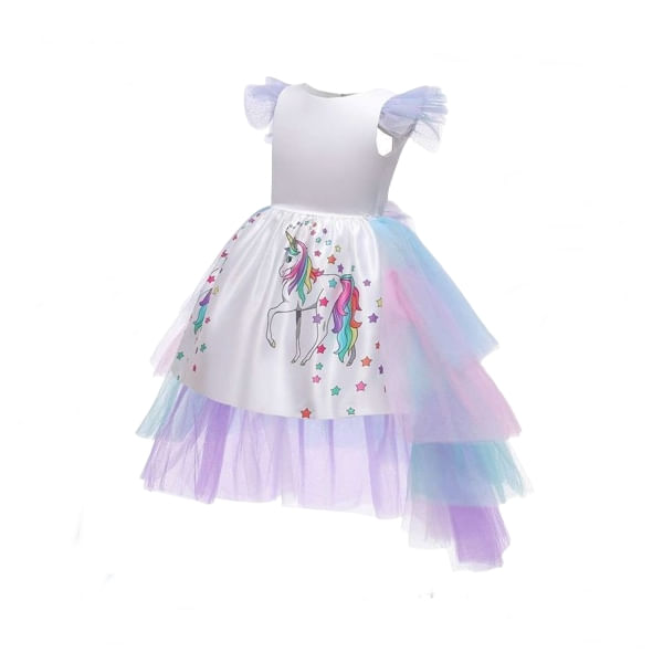Rochie Unicorn cu trena detasabila, IdeallStore®, 7-9 ani - 4 | YEO