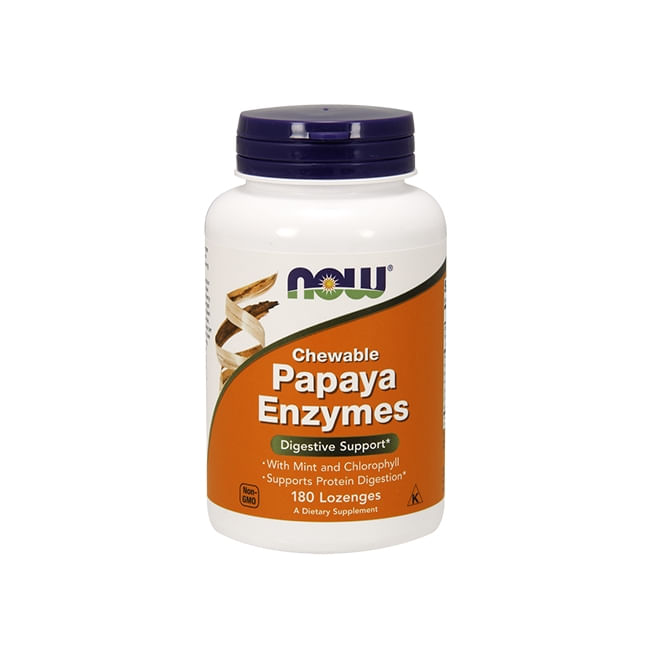 Supliment alimentar, Now Foods, Papaya Enzymes, 180 capsule