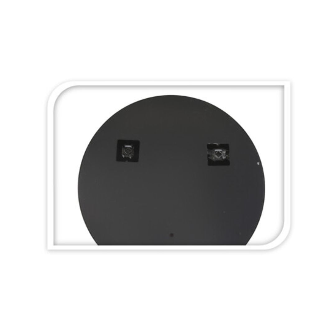 Oglinda rotunda cadru negru 55 cm