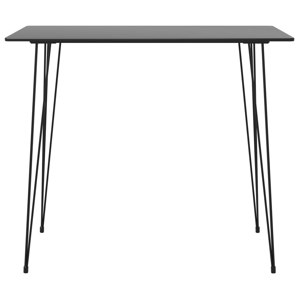 Set mobilier de bar, 7 piese, negru si gri — imaginea 3