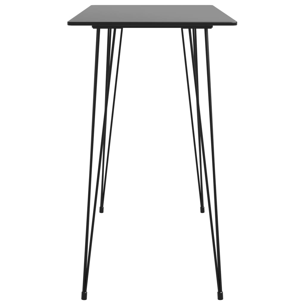 Set mobilier de bar, 7 piese, negru si gri — imaginea 4