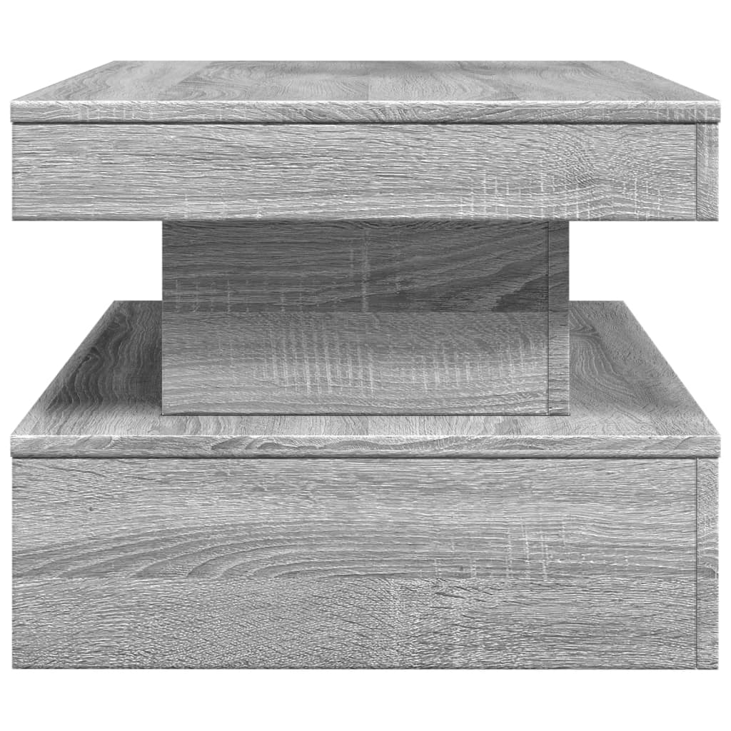 Masuta de cafea cu lumini LED, gri sonoma, 90x50x40 cm - imagine 8
