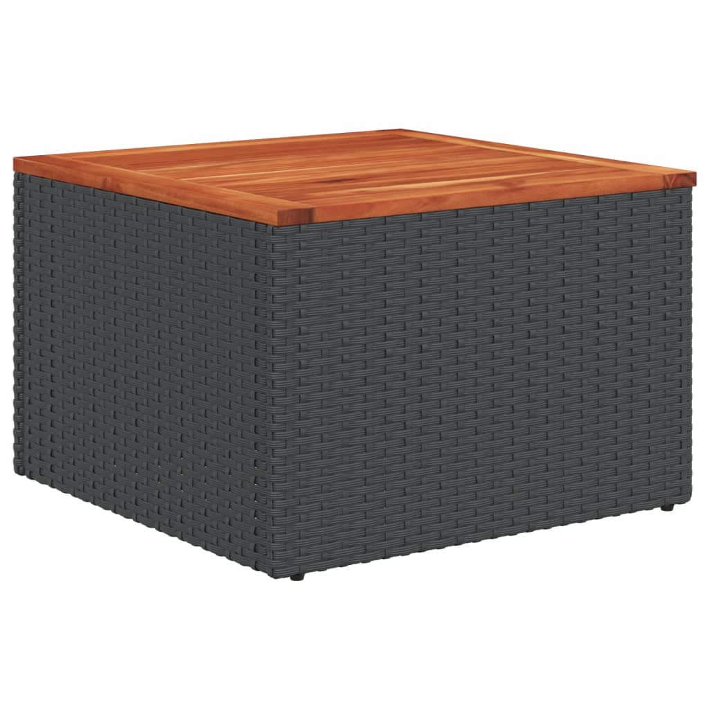 Set canapele de gradina cu perne, 10 piese, negru, poliratan — imaginea 5