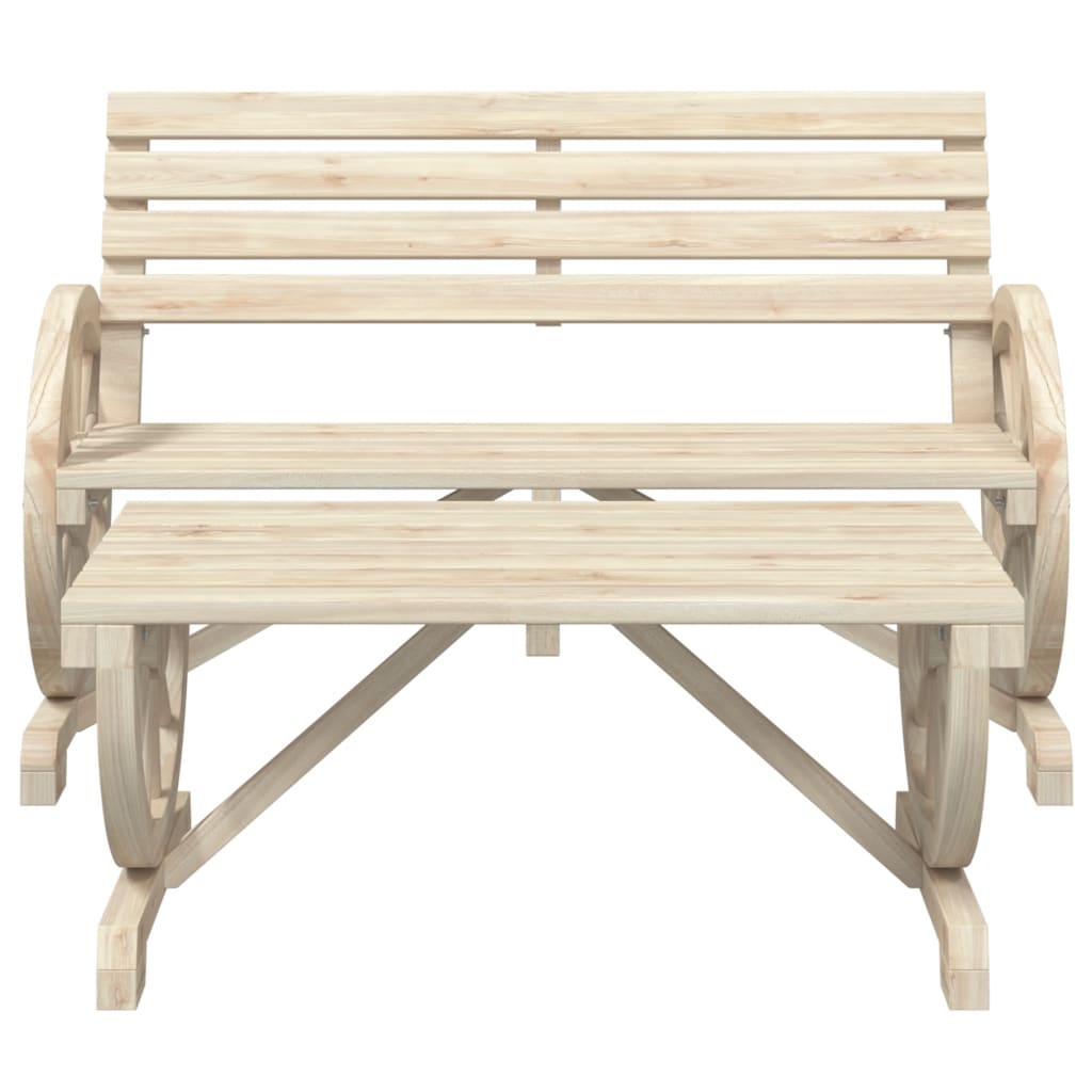 Set mobilier de gradina, 4 piese, lemn masiv de brad — imaginea 5