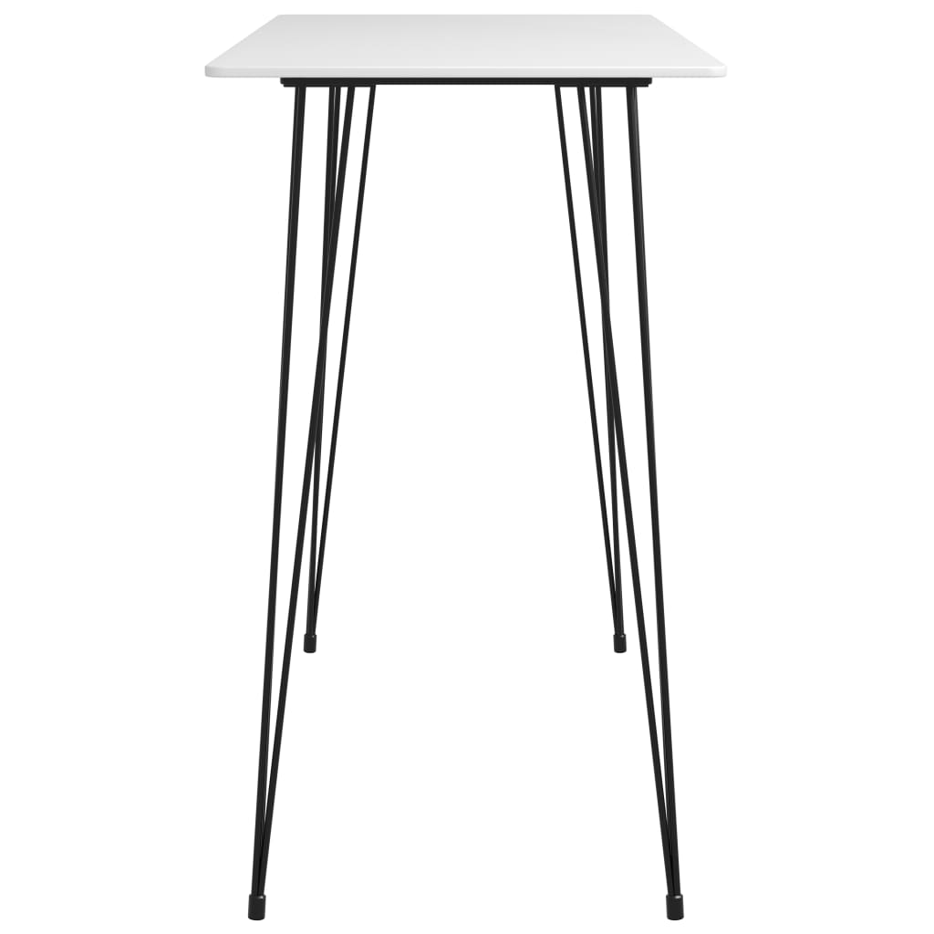 Set mobilier de bar, 5 piese, alb si gri — imaginea 4
