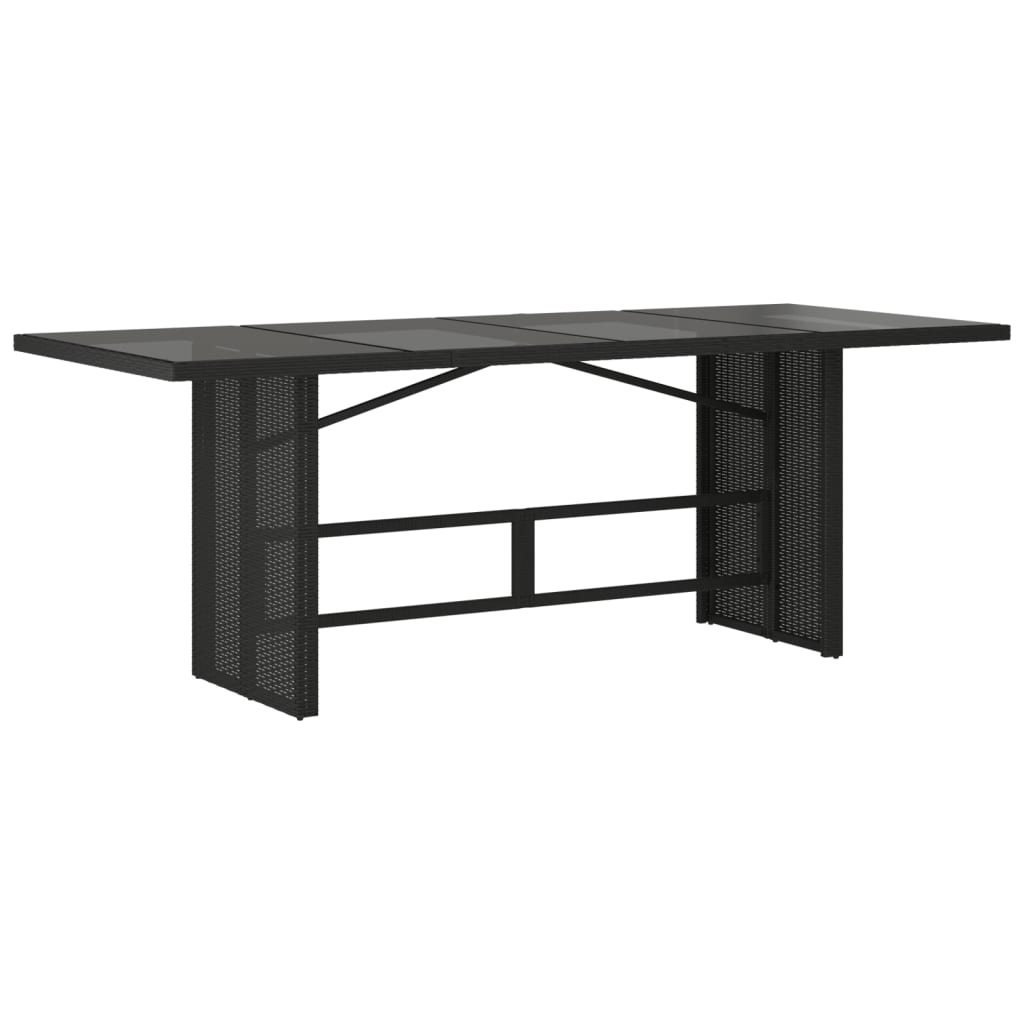 Set mobilier de gradina cu perne, 9 piese, negru, poliratan — imaginea 4