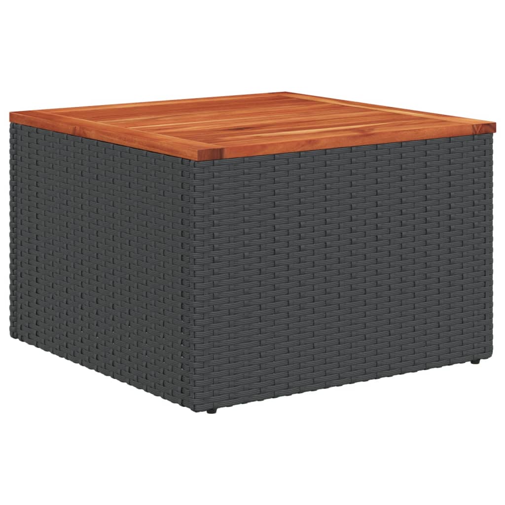 Set canapele de gradina cu perne, 11 piese, negru, poliratan — imaginea 5