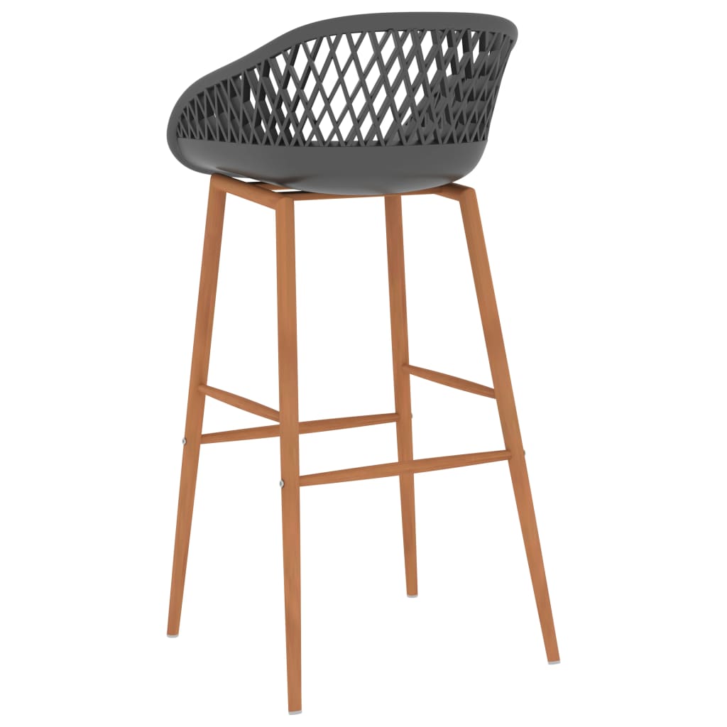 Set mobilier de bar, 5 piese, negru si gri — imaginea 10