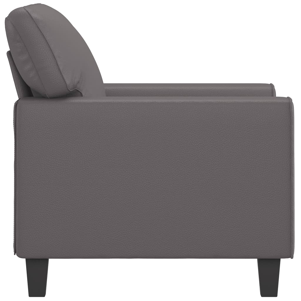 Canapea de o persoana, gri, 60 cm, piele ecologica — imaginea 4