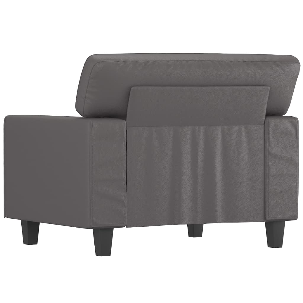 Canapea de o persoana, gri, 60 cm, piele ecologica — imaginea 5
