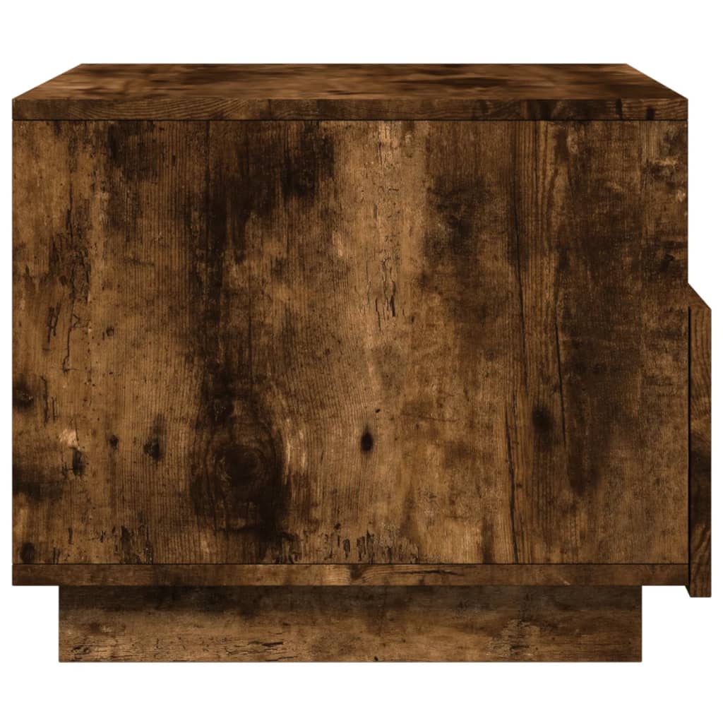 Masuta de cafea cu lumini LED, stejar fumuriu, 50x49x40 cm — imaginea 8