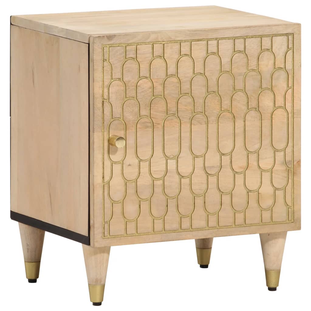 Noptiere, 2 buc., 40x33x46 cm, lemn masiv de acacia — imaginea 2