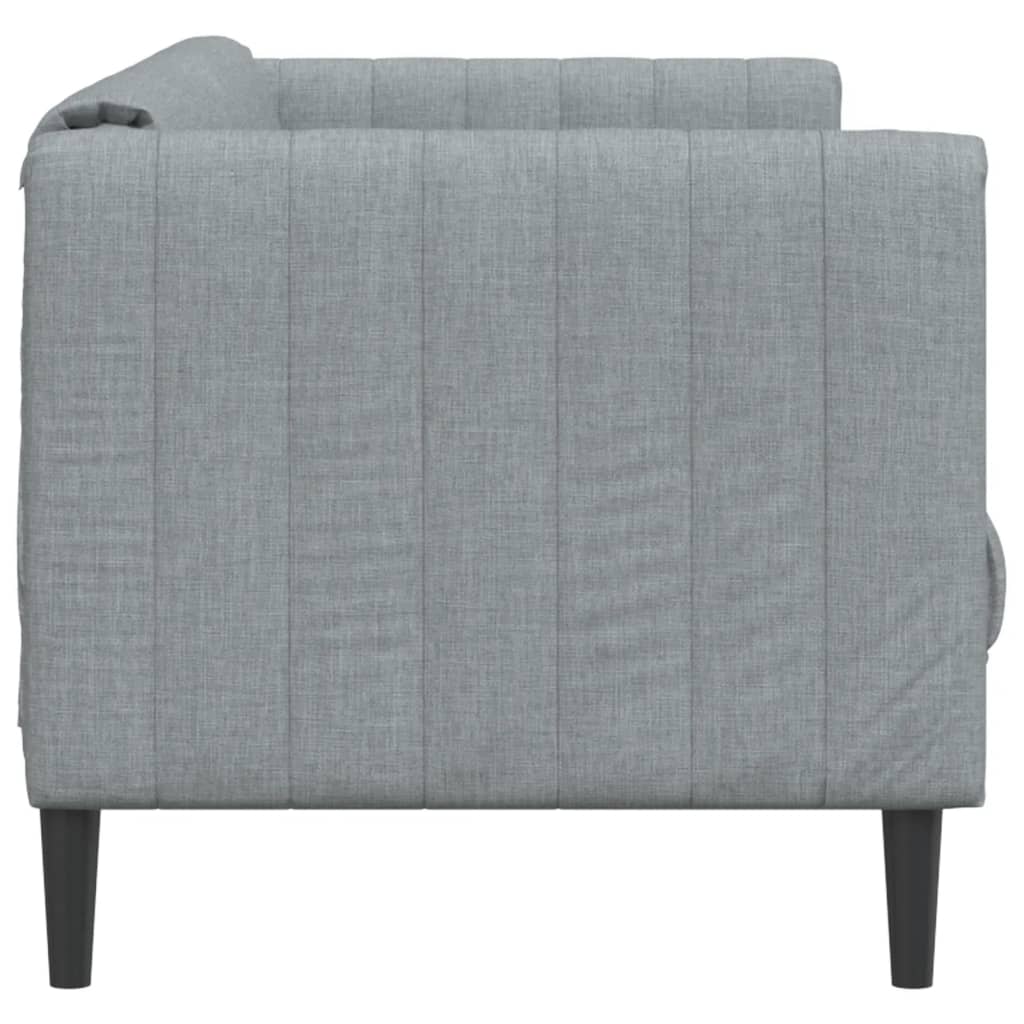 Canapea cu 3 locuri, gri deschis, material textil — imaginea 5
