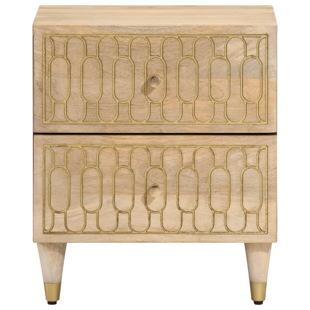Noptiere, 2 buc., 40x33x46 cm, lemn masiv de acacia — imaginea 3