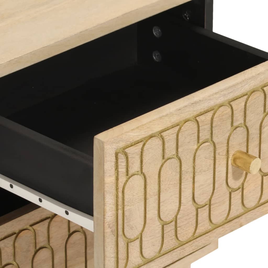 Noptiere, 2 buc., 40x33x46 cm, lemn masiv de acacia — imaginea 8