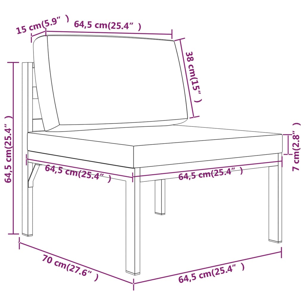 Set mobilier de gradina cu perne — imaginea 9