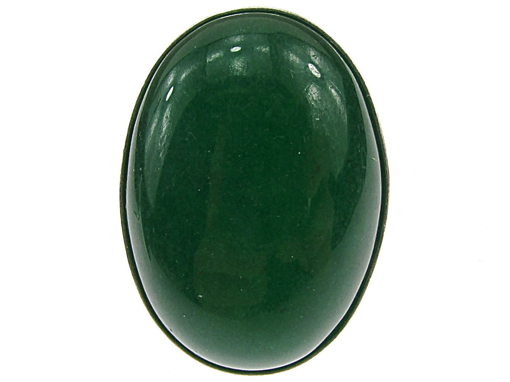 Inel argint reglabil masiv cu agata verde 25x18 MM