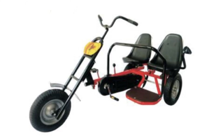 Kart cu pedale  Go Kart model FTF 150 AB cu 2 locuri,roti din cauciuc cu camera,frana de mana,scaun ajustabil