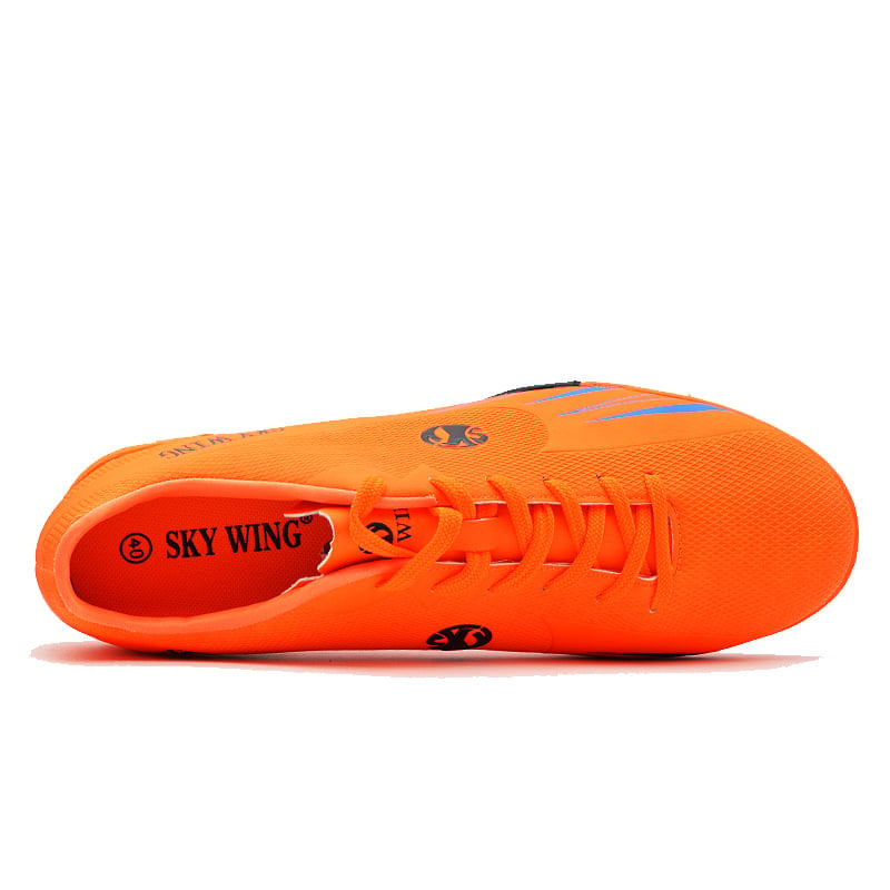 Ghete de fotbal SKY WING, pentru teren sintetic, cusute, 258 grame, culoare portocaliu - 2 | YEO