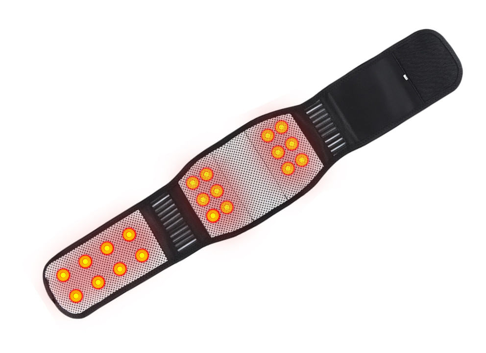 Centura lombara incalzitoare cu 20 magneti de turmalina pentru talie, abdomen, corectare postura, unisex, marime L