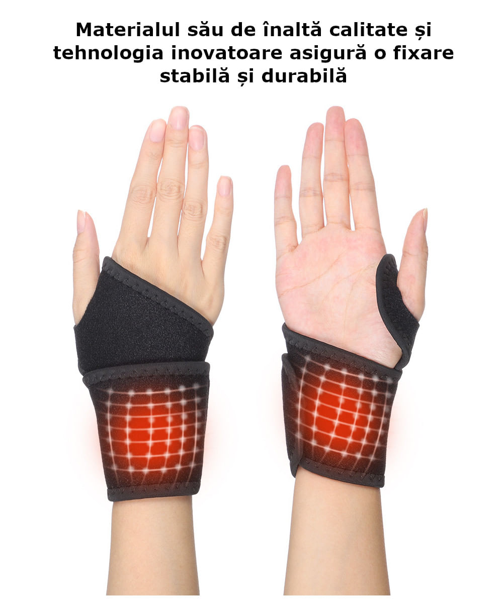 Set terapeutic pentru incheieturi: orteze cu turmalina, compresa calda, usor de purtat, marime universala, 2 bucati - 1 | YEO