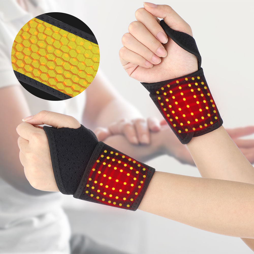 Set terapeutic pentru incheieturi: orteze cu turmalina, compresa calda, usor de purtat, marime universala, 2 bucati - 2 | YEO
